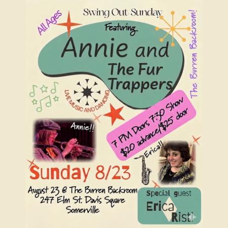 Swing Out Sunday Ft. Annie and the Fur Trappers with Special Guest Erica Risti
