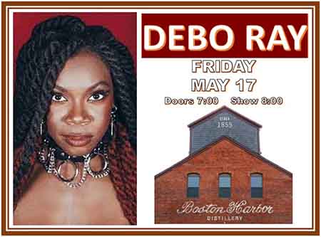 SHK Music Presents:  Debo Ray at Boston Harbor Distillery