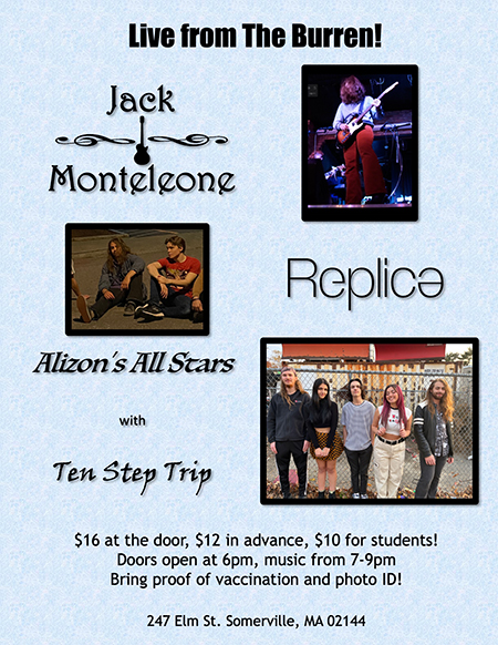 Jack Monteleone, Replica Inc, Alizon's AllStars with Ten Step Trip