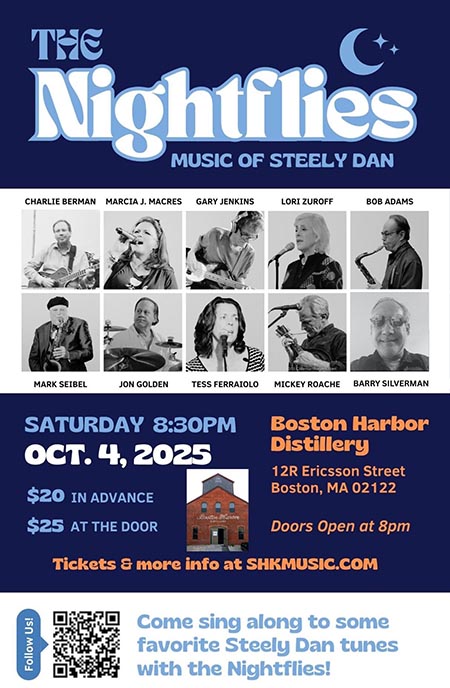 SHK Music Presents: The Nightflies at Boston Harbor Distillery