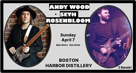 SHK Music Presents:  Andy Wood and Seth Rosenbloom at Boston Harbor Distillery